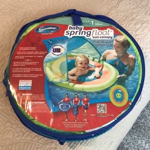 Baby Spring Float with Canopy for Pool 9-24 Mos